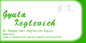 gyula keglevich business card